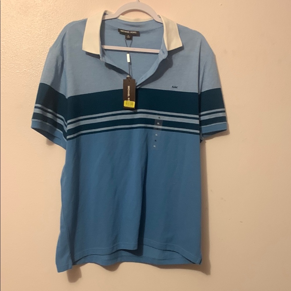 Michael Kors Blue Polo Shirt with Classic Design